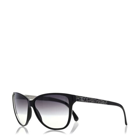 CHANEL Mosaic CC Sunglasses 5222 Black Glitter.